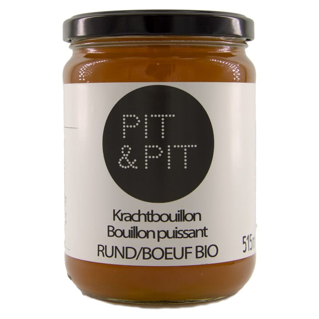 Verpakking van biologische krachtbouillon rund van Pit & Pit